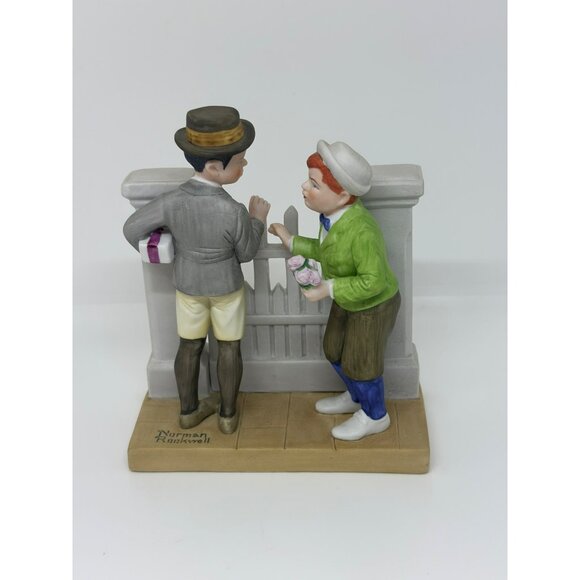 Danbury Mint Figurine The 12 Porcelain Figurines The RIVALS Norman Rockwell - Picture 1 of 7